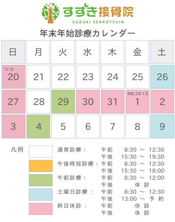 年末年始の診療について